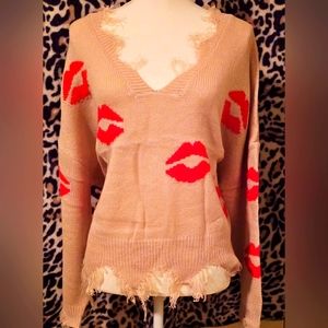 XL fits a M/L oversized cute off the shoulder light weight sweater